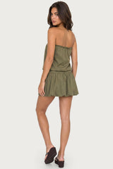 Layton Studded Strapless Bubble Mini Dress
