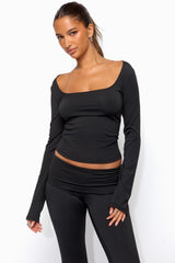 Hayden Square Neck Long Sleeve Top