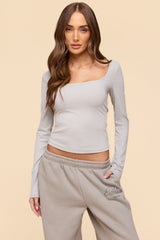Hayden Square Neck Long Sleeve Top