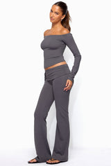 Oriane Foldover Flared Leggings