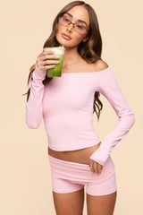 Tezia Off Shoulder Long Sleeve Top