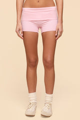 Soraia Foldover Biker Shorts
