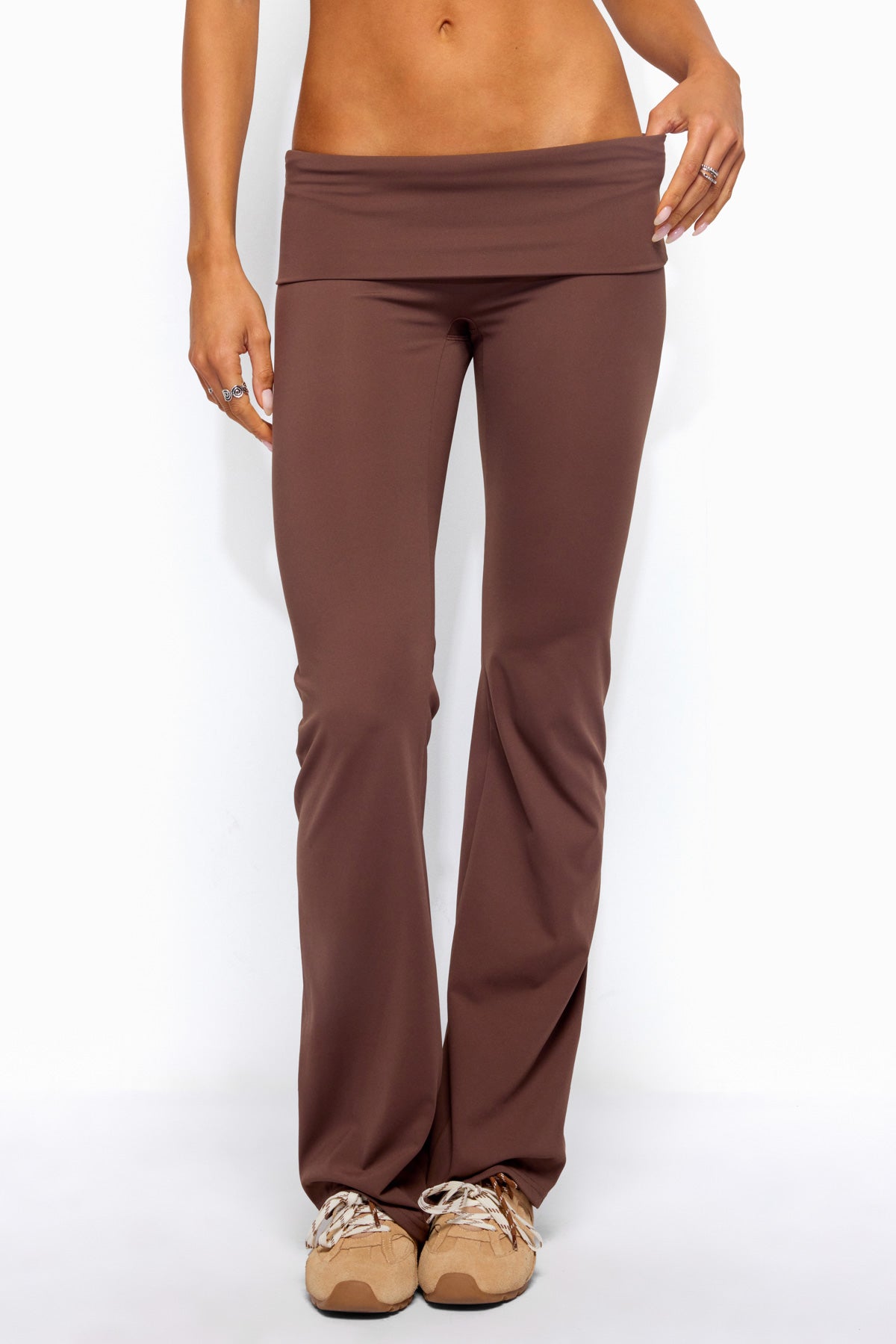 Oriane Foldover Flared Leggings