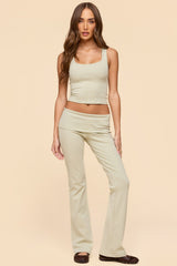 Ivanne Foldover Flared Trousers