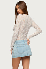 Rosalinda Sheer Lace Bodysuit