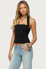 Esmerela Bandage Knit Halter Top