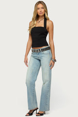 Esmerela Bandage Knit Halter Top