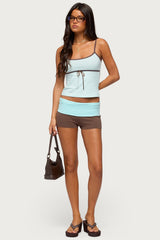 Rhoda Contrast Polka Dot Tank Top