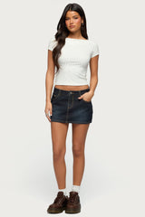 Chiara Denim Micro Skirt