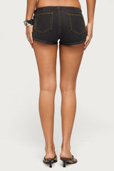 Gabrielle Grommet Wrap Denim Shorts