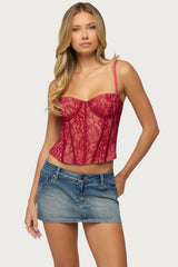 Saffire Detachable Straps Lace Corset