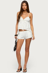 Kaydee Studded Textured Woven Shorts