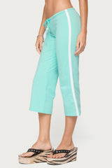 Milene Contrast French Terry Capri Trousers