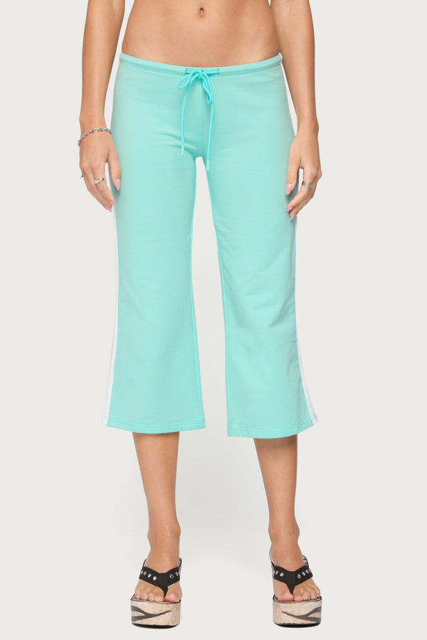 Milene Contrast French Terry Capri Trousers