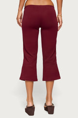 Milene Contrast French Terry Capri Trousers