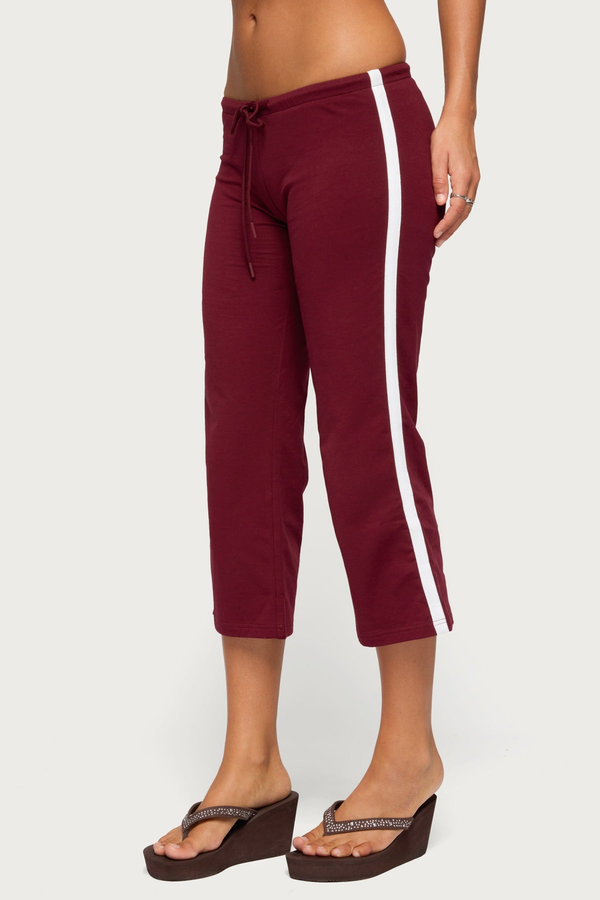 Milene Contrast French Terry Capri Trousers