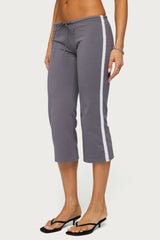 Milene Contrast French Terry Capri Trousers