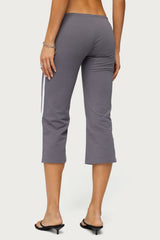 Milene Contrast French Terry Capri Trousers