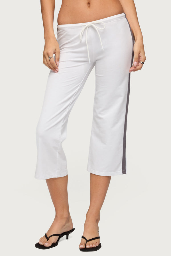 Milene Contrast Terry Capri Trousers