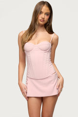 Alixa Pleated Detachable Straps Corset