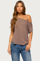 Amora Off Shoulder Sheer Top