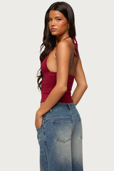 Noriah V Neck Halter Top