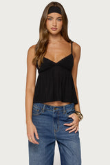 Belen Lacey Babydoll Top