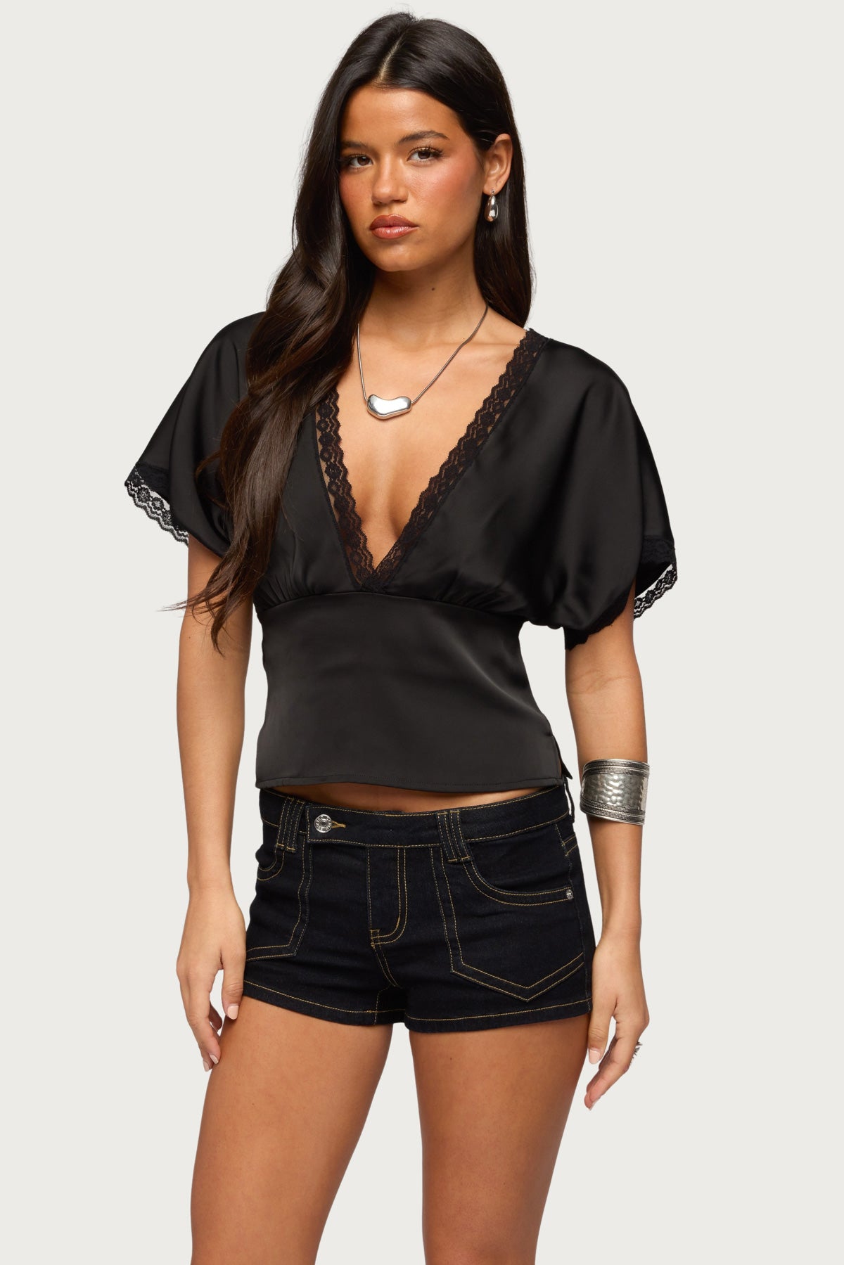 Ihara Lacey Cinched Waist Top