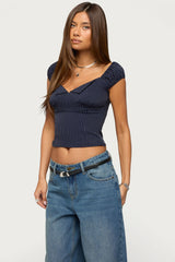 Eugenia Pinstripe Top