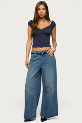 Skater Girl Washed Low Rise Baggy Jeans