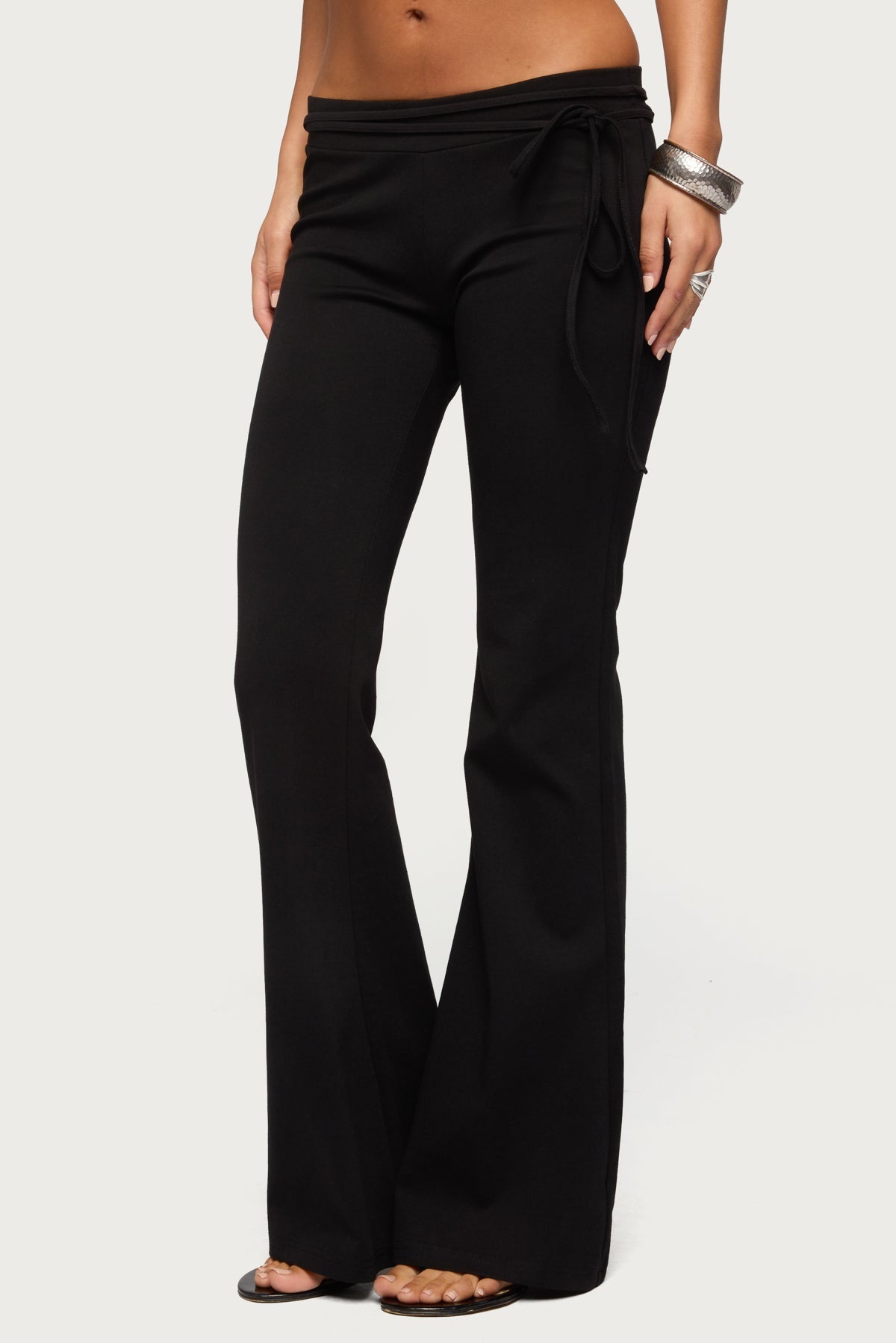 Junipar Waist Tie Flared Trousers