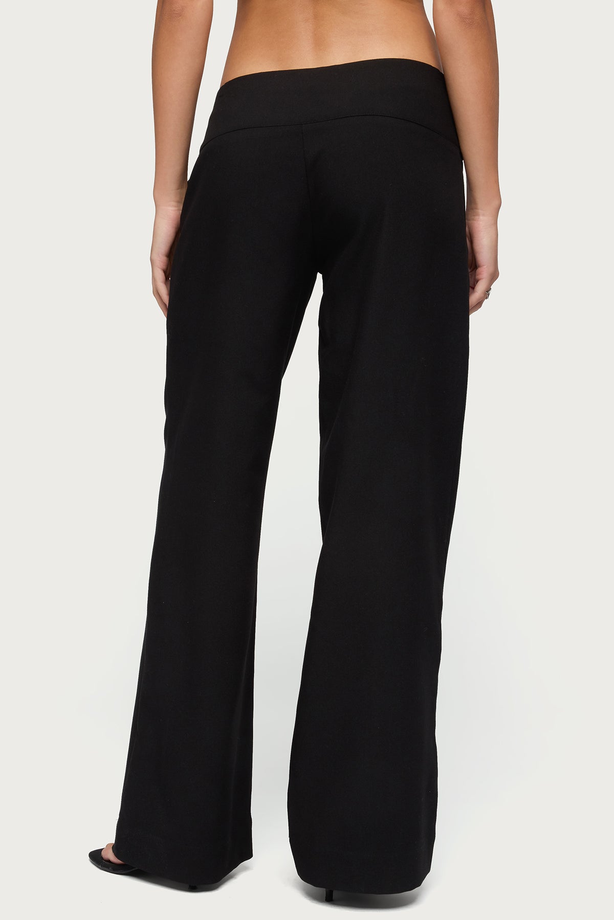 Cerise Buckle Low Rise Baggy Trousers