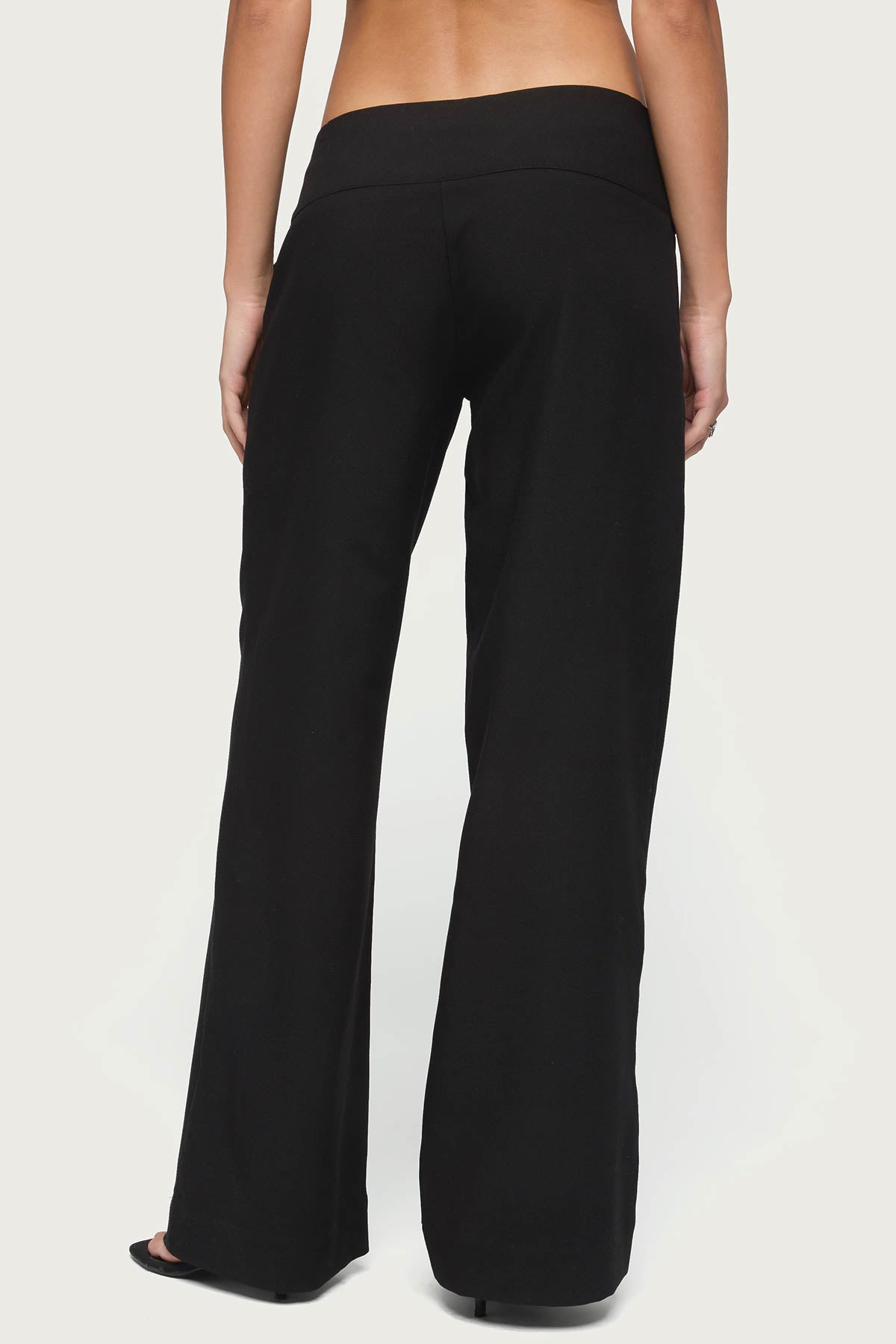 Cerise Buckle Low Rise Baggy Trousers