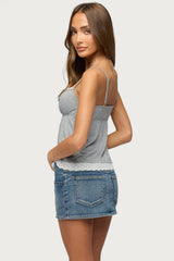 Jorja Lacey Babydoll Henley Top