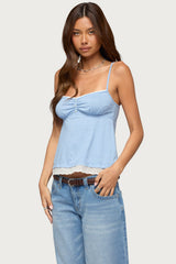 Jorja Lacey Babydoll Henley Top