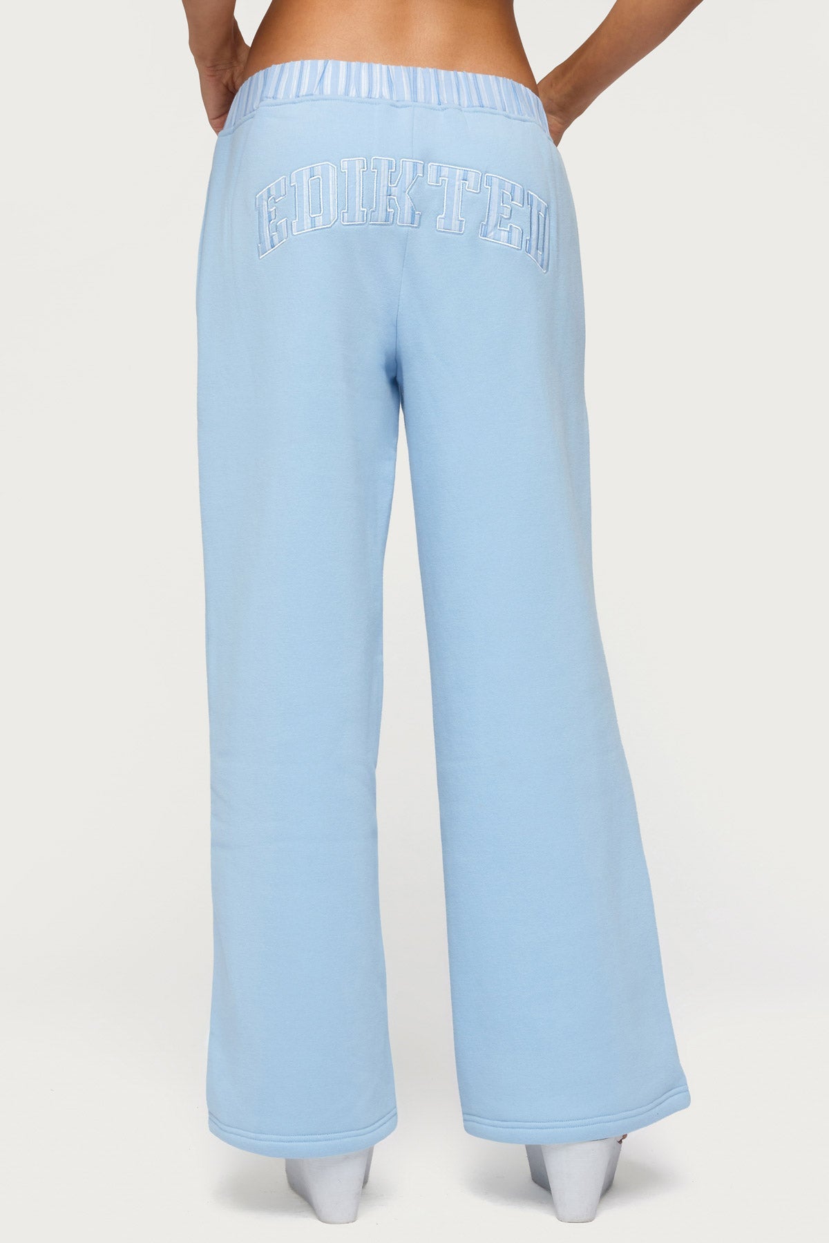 Edikted Core Stripey Wide Leg Joggers