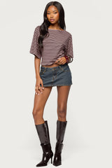 Jadan Striped Off Shoulder Top