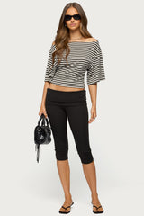 Jadan Striped Off Shoulder Top