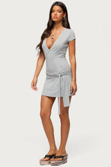 Winnie Tie Wrap Mini Dress