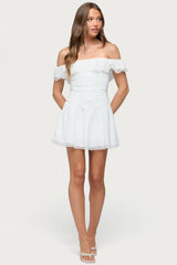 Darah Lacey Off Shoulder Mini Dress