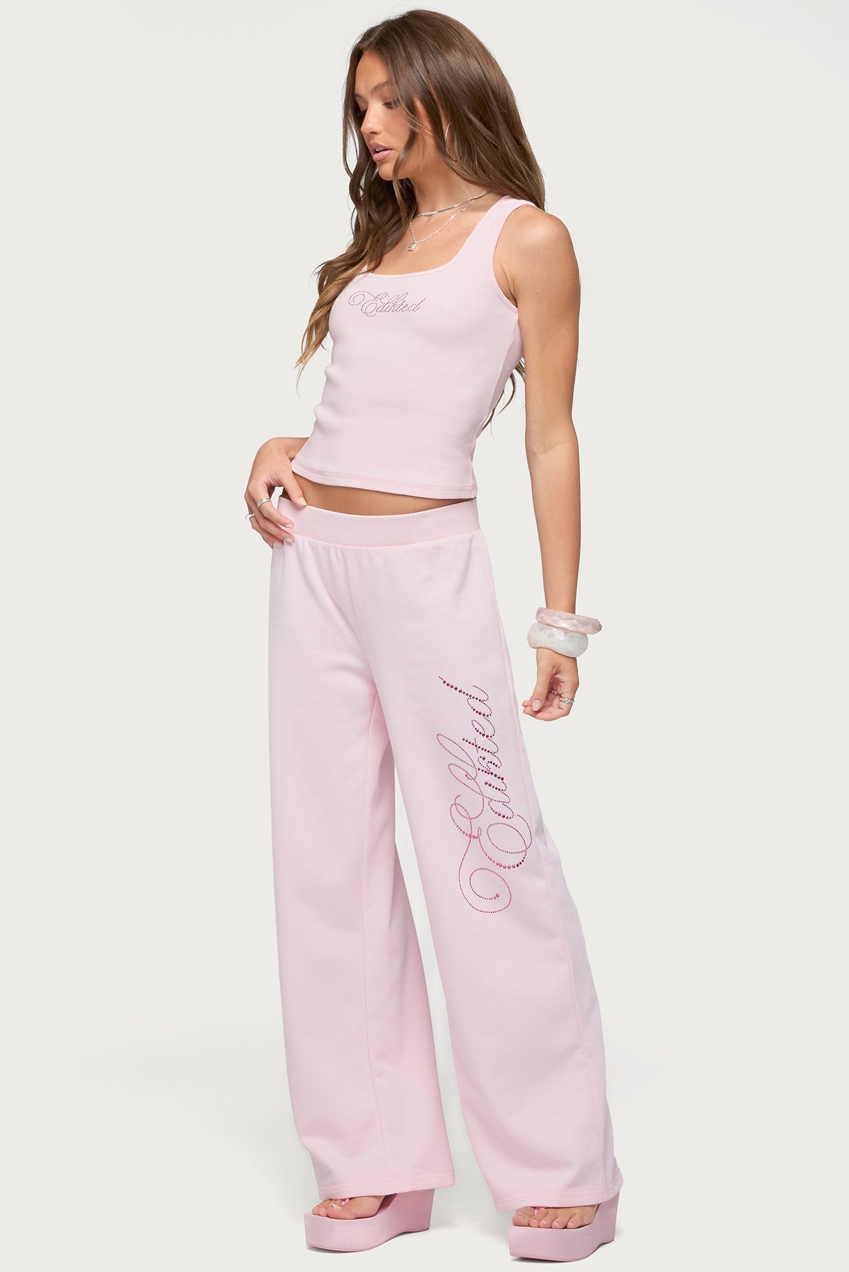 Edikted Studio Rhinestone Joggers