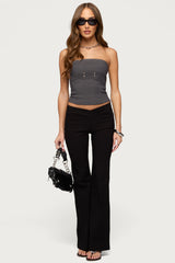 Maryah Paneled Stud Strapless Top