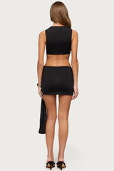 Sash Cutout Mini Dress