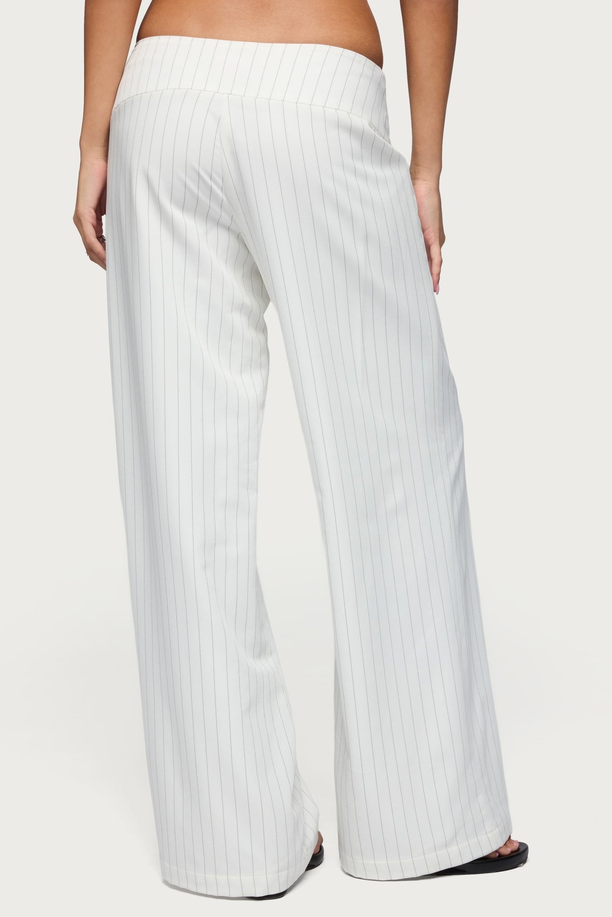Parker Pinstripe Tie Belt Trousers