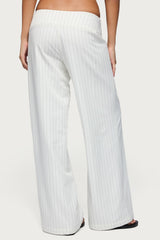 Parker Pinstripe Tie Belt Trousers