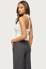 Renee Knit Wrap Halter Top