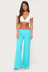 Reeva Polka Dot Foldover Trousers