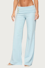 Poppy Foldover Wide Leg Trousers