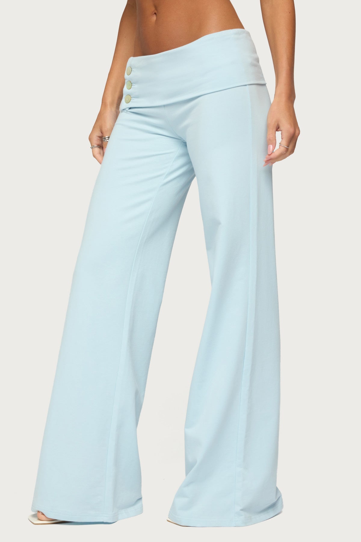Poppy Foldover Wide Leg Trousers