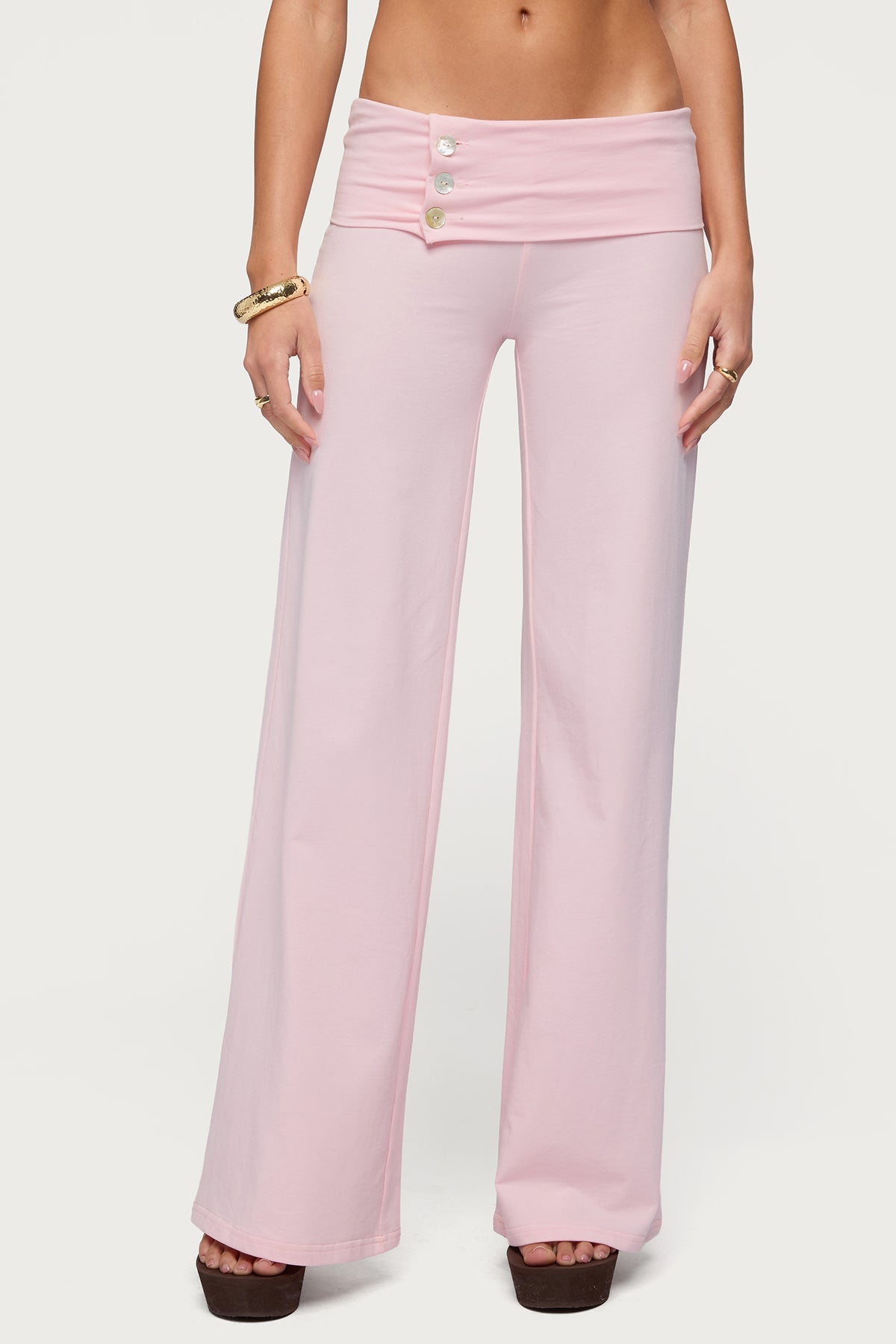 Poppy Foldover Wide Leg Trousers